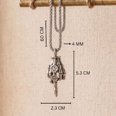 Picture of Premium Titanium Steel Retro Gothic Pendant Necklace for Men (Finger)
