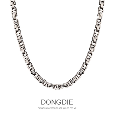 Picture of Premium Stainless Steel 6mm Dragon bone Chain Necklace (60cm) (Silver)