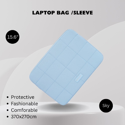 Picture of Premium Padded 15 to 15.6" Laptop Sleeve - Protective Quilted Cushion Bag for Men & Women (Sky)
