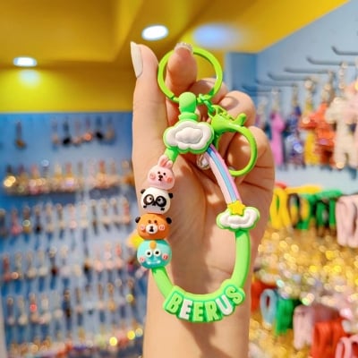 Picture of Small Fresh Beaded Kawaii Phone Chain & Keychain Pendant Pearl & Solid Color DIY Accessory for Mobile, Earphone Case, & Bags (Green)