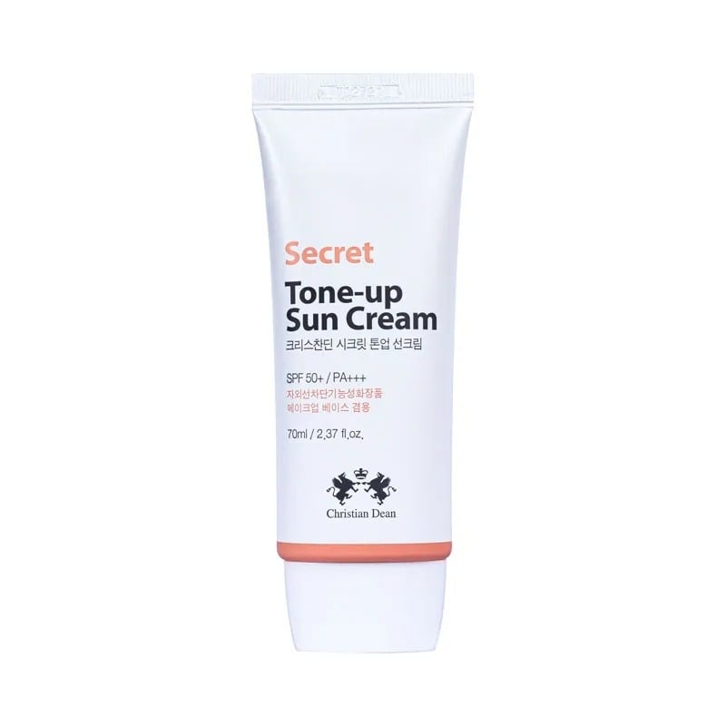 Picture of Christian Dean Secret Tone Up Sun Cream SPF 50+ 70ml, Brightening and Protecting Sunscreen - White