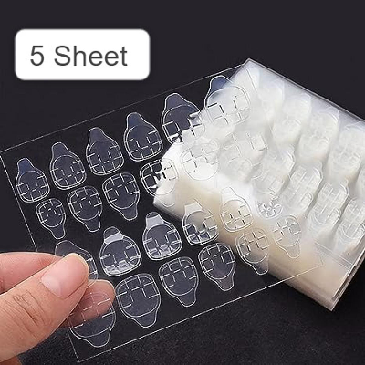 Picture of 5 Sheets (120Pcs) Double-Side Nail Glue Sticker, EBANKU Nail Glue Jelly Gel Tape Adhesive Tabs