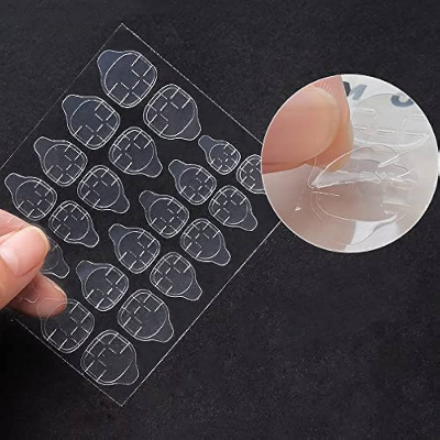 Picture of 5 Sheets (120Pcs) Double-Side Nail Glue Sticker, EBANKU Nail Glue Jelly Gel Tape Adhesive Tabs