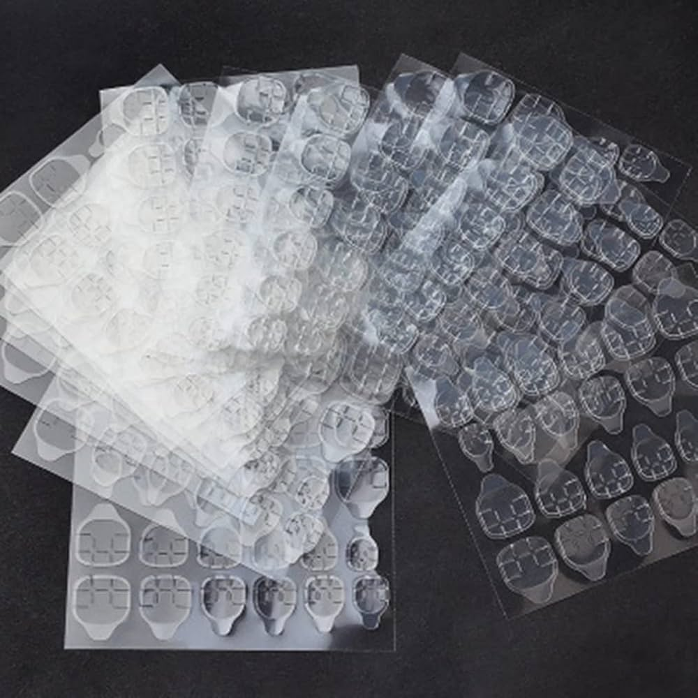 Picture of 5 Sheets (120Pcs) Double-Side Nail Glue Sticker, EBANKU Nail Glue Jelly Gel Tape Adhesive Tabs