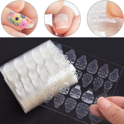 Picture of 5 Sheets (120Pcs) Double-Side Nail Glue Sticker, EBANKU Nail Glue Jelly Gel Tape Adhesive Tabs