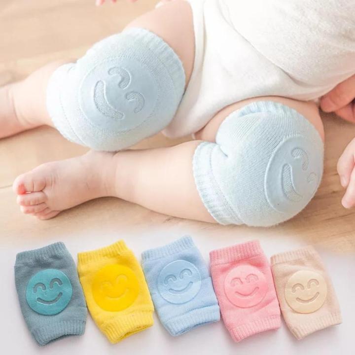 Picture of 1 Pair Baby Knee Pads Unisex Breathable Elastic Anti Skid Toddler Legs Warms Crawling - Green