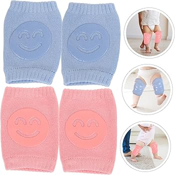 Picture of 1 Pair Baby Knee Pads Unisex Breathable Elastic Anti Skid Toddler Legs Warms Crawling - Green