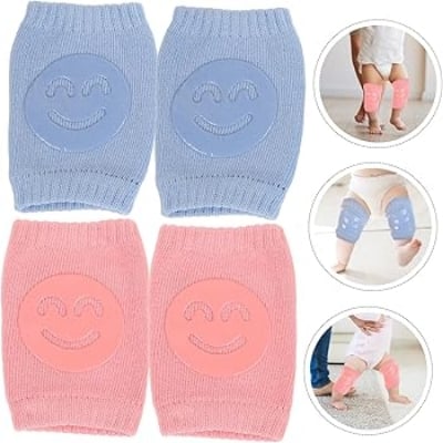 Picture of 1 Pair Baby Knee Pads Unisex Breathable Elastic Anti Skid Toddler Legs Warms Crawling - Green