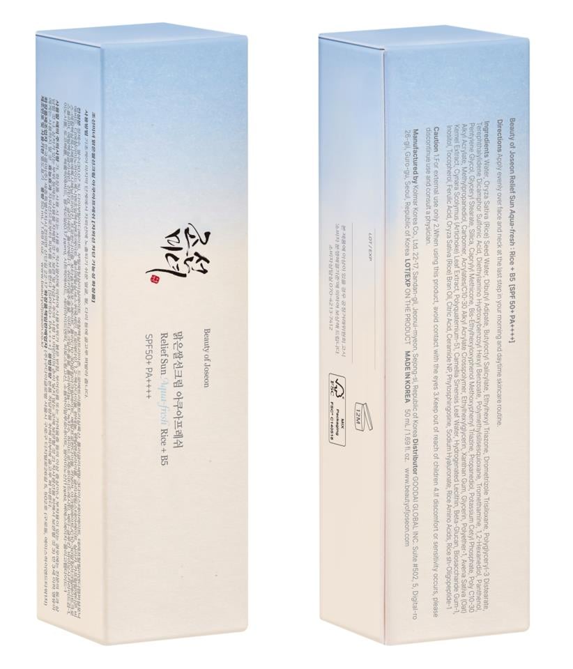 Picture of Beauty of Joseon Relief Sun Aqua-fresh: Rice + B5 50ml
