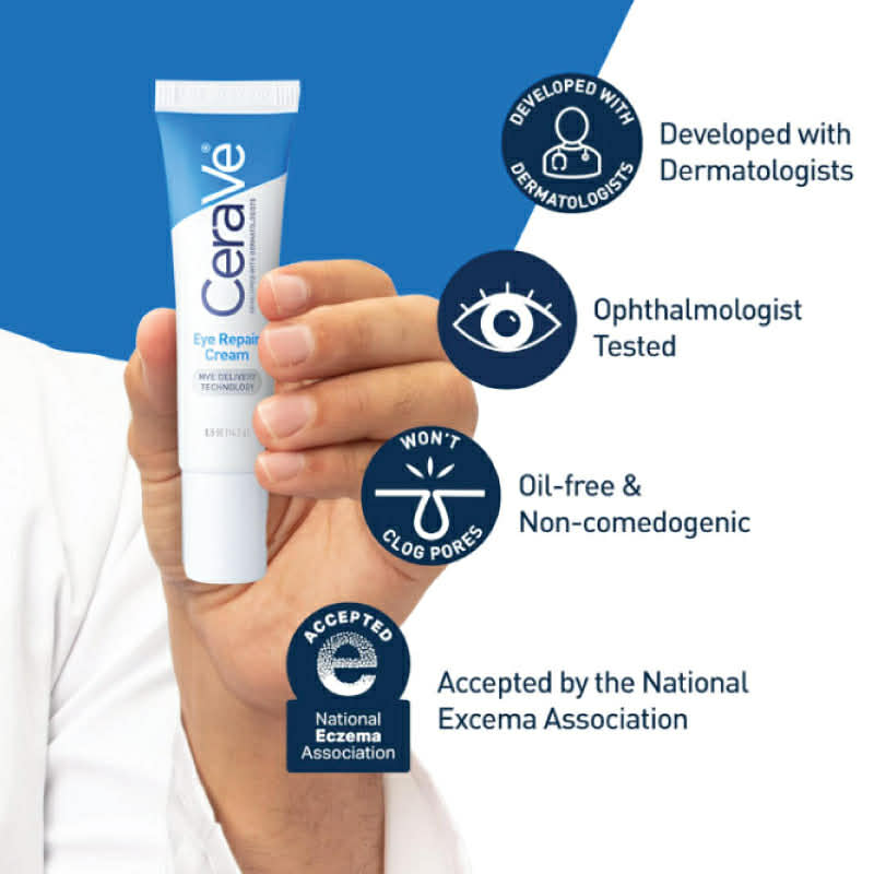Picture of CeraVe Eye Repair Under Eye Cream for Dark Circles and Puffiness-14.2 g