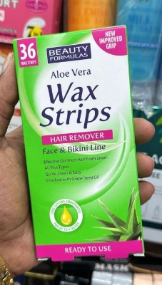 Picture of Aloe Vera Wax Strips Hair Remover 36 Strips - Multicolor