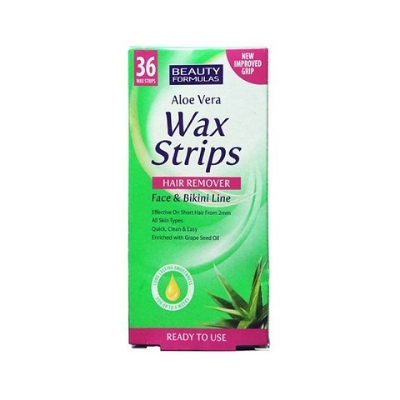 Picture of Aloe Vera Wax Strips Hair Remover 36 Strips - Multicolor