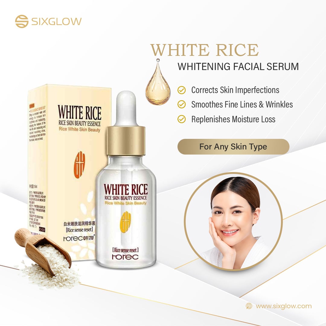 Picture of ROREC White Rice Serum Reduces Wrinkles and Lighten Dark Spots Pore Minimizer Anti- Aging