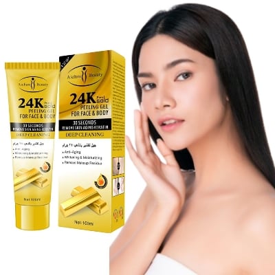 Picture of Aichun beauty 24k pure gold peeling gel for face & body 100 ML - CLEAR