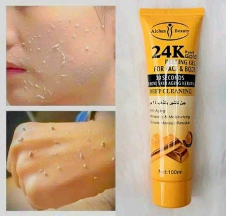 Picture of Aichun beauty 24k pure gold peeling gel for face & body 100 ML - CLEAR