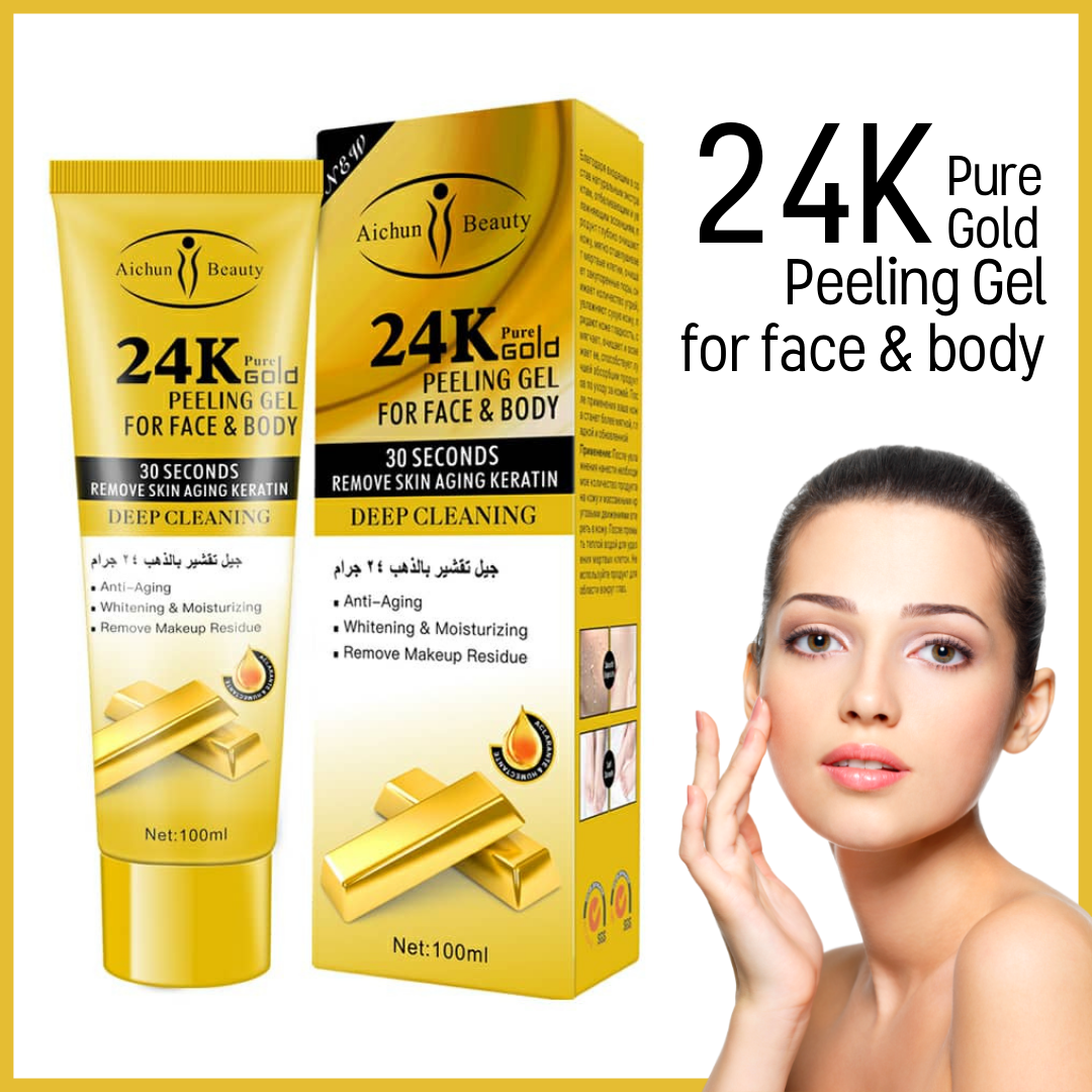 Picture of Aichun beauty 24k pure gold peeling gel for face & body 100 ML - CLEAR