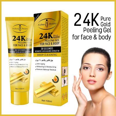 Picture of Aichun beauty 24k pure gold peeling gel for face & body 100 ML - CLEAR