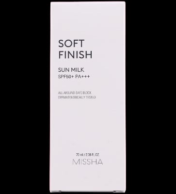 Picture of Missha All Around Safe Block Soft Finish Sun Milk SPF 50+ - 70ml (Korea) - White