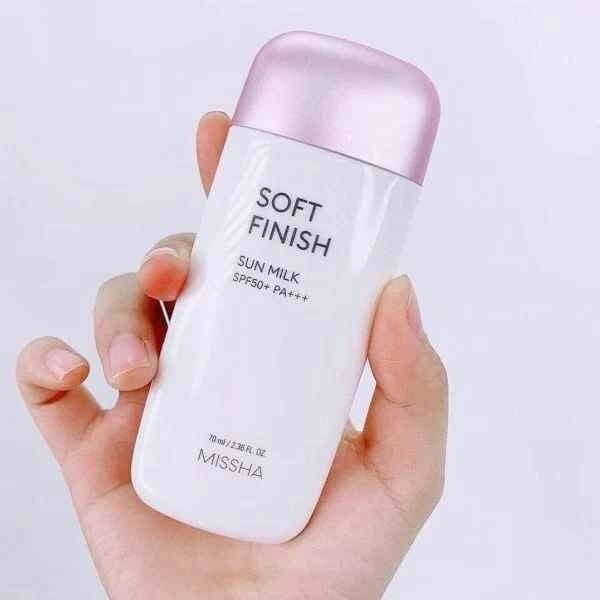 Picture of Missha All Around Safe Block Soft Finish Sun Milk SPF 50+ - 70ml (Korea) - White