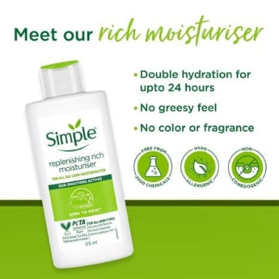 Picture of Simple Kind to Skin Replenishing Rich and light Moisturizer (125ml