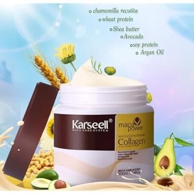 Picture of Karseell Collagen Hair Treatment Deep Repair Conditioning Argan Oil Hair Mask Essence for Dry Damaged Hair All Hair Type