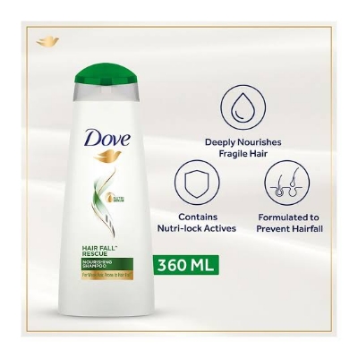 Picture of Dove Hair Fall Rescue Shampoo - 340ml - Blue
