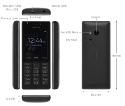 Picture of Nokia 216 (2016) Dual Sim Black Colour  JBL M3 speaker Free - Black