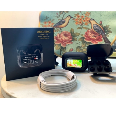 Picture of Airpods Pro New ANC/ENC A9 PRO 5th Generation Wireless Earbuds with LED Smart Touch Screen Display