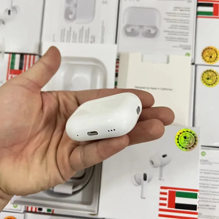 Picture of AirPods Pro 2nd Genaration MADE IN DUBAI Bluetooth Earbuds Ipx4 Waterproof In-Ear Earphone - Antique White