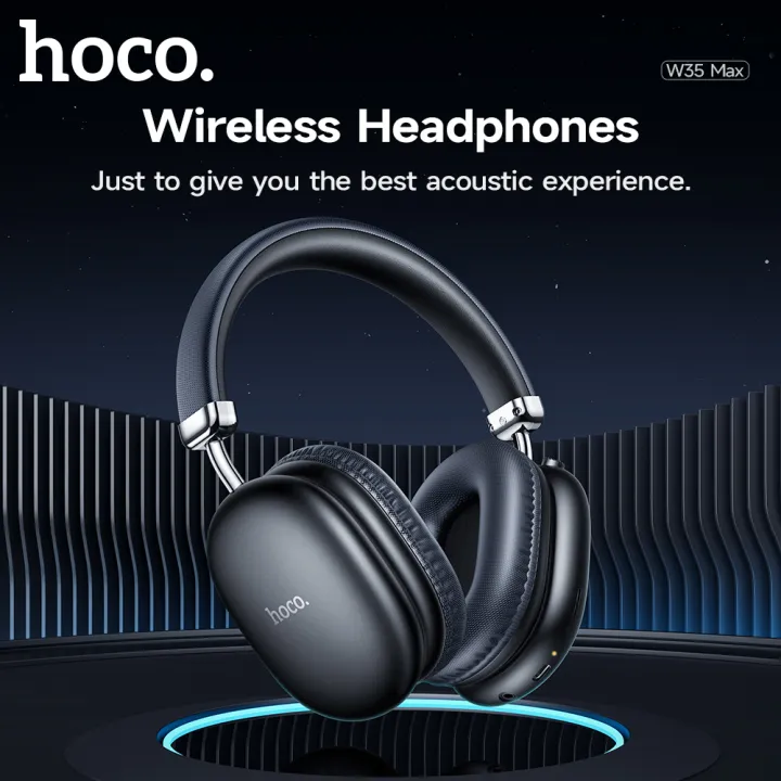 Picture of Hoco W35 Max Bluetooth V5.3 Headphone With 90 Hours Playtime - Black