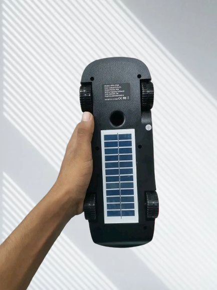 Picture of 🌞 Solar Rechargeable Portable Speaker (Model: JDK-P338) - Black