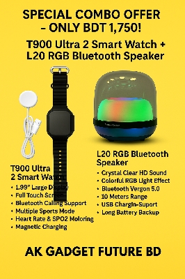 Picture of L20 RGB Bluetooth Speaker+T900 Ultra 2 Smart Watch