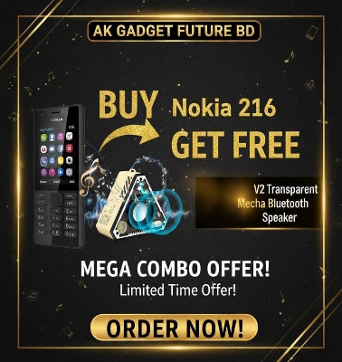 Picture of Nokia 216 and get a free V2 transparent Mecha Bluetooth speaker - Multicolor