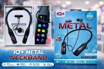 Picture of IQ+ Metal Neckband Wireless Earphone - Black