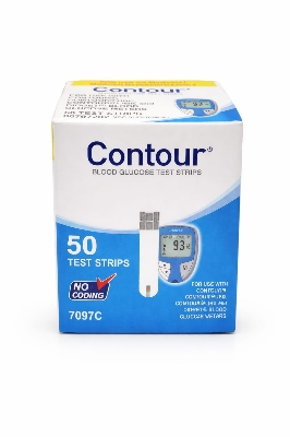 Picture of Contour Blood Glucose Test Strips 50 Pcs (No Coding) Accurate & Reliable Diabetes Monitoring