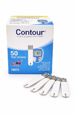 Picture of Contour Blood Glucose Test Strips 50 Pcs (No Coding) Accurate & Reliable Diabetes Monitoring