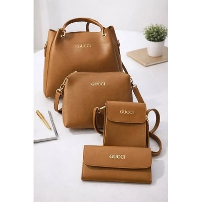 Picture of 4 PCS Leather LADIES FASHIONABLE COMBO Bag
