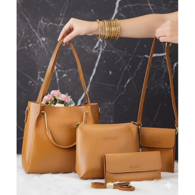 Picture of 4 PCS Leather LADIES FASHIONABLE COMBO Bag