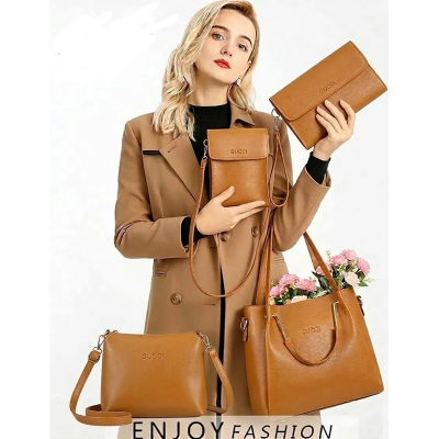 Picture of 4 PCS Leather LADIES FASHIONABLE COMBO Bag