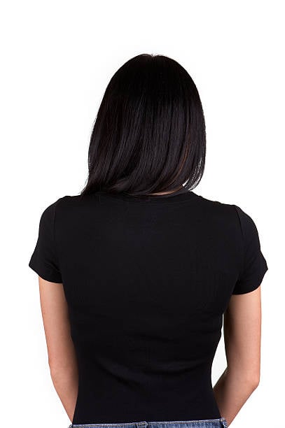 Picture of black export quality Droup Shoulder printed T-Shirts for Women