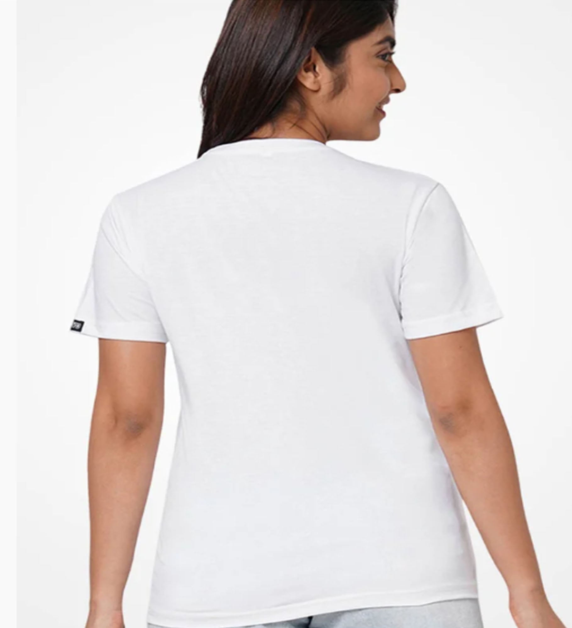 Picture of black export quality Droup Shoulder printed T-Shirts for Women