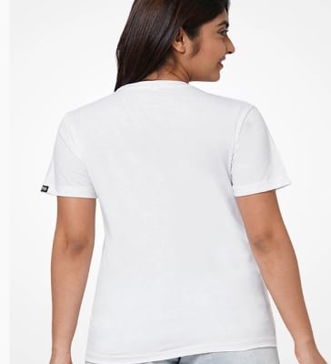 Picture of black export quality Droup Shoulder printed T-Shirts for Women