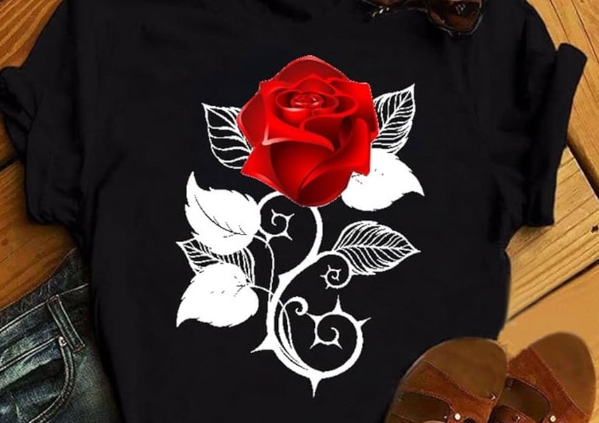 Picture of black export quality Droup Shoulder printed T-Shirts for Women