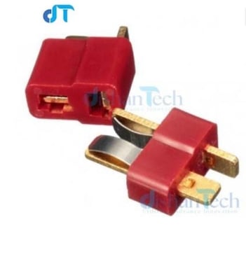 Picture of 1Pair- T Plug Connector MALE & FEMALE T Plug Lipo Battery Connectors Male Female T- Plug Connectors For Lipo Batteries Soldering Cables Connectors