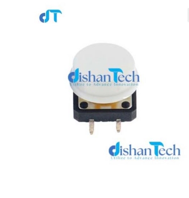 Picture of 4 Pin Push Switch (Large) Applications include telecommunications, consumer electronics, audio/visual, medical devices, testing/instrumentation, and computer/peripherals.