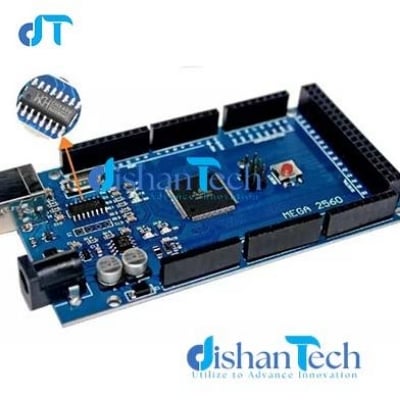 Picture of ARDUINO MEGA 2560 CH340 Input Voltage (limits) 6-20V Digital I/O Pins 54 (of which 15 provide PWM output) Analog Input Pins 16