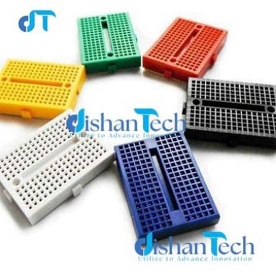 Picture of MINI BREADBOARD Size: 1cm x 1cm x 1cm (0.39in x 0.39in x 0.39in) Weight: 0.100kg (0.22lb.)