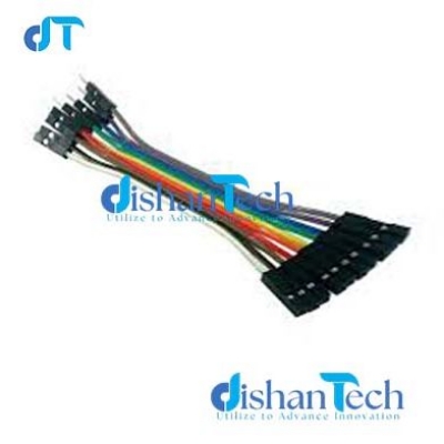 Picture of JUMPER WIRE 10PCS M2F Compatible with 2.54mm spacing pin headers 40pcs chromatic color jump wire