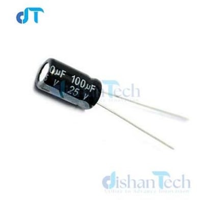 Picture of 100UF 25V RADIAL ELECTROLYTIC CAPACITOR (10PCS)