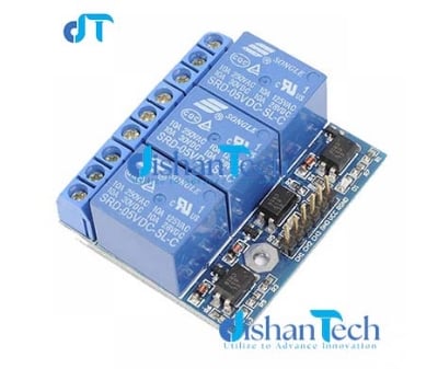 Picture of 3 channels 5 volt relay module use for automation switching purpose